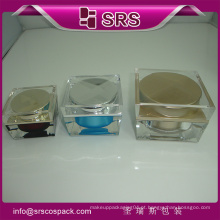 Top Venda J055 Praça Shape Clear Skincare Creme Container E 30g 50g 100g Acrílico Cosmetic Jar 100